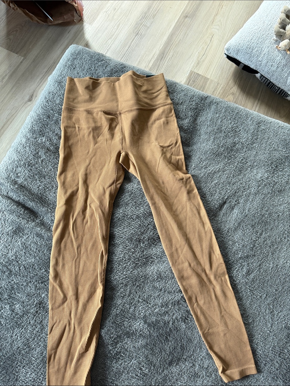 DSG Ribbed High-Waist Leggings - Camel